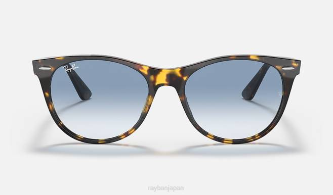 Ray-Ban ポリッシュイエローハバナ/ライトブルー 男性 ウェイファーラー II 斑点 サングラス 44RX1229