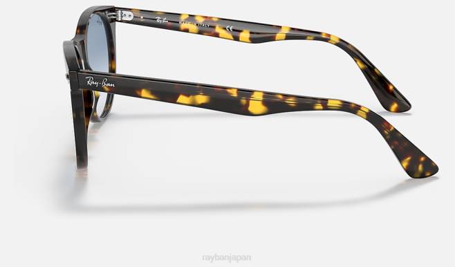 Ray-Ban ポリッシュイエローハバナ/ライトブルー 男性 ウェイファーラー II 斑点 サングラス 44RX1229