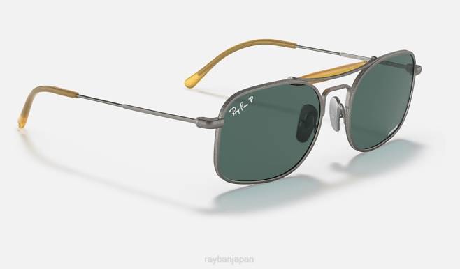 Ray-Ban マットグレー/ライトブルー 男性 RB8062チタン サングラス 44RX1219