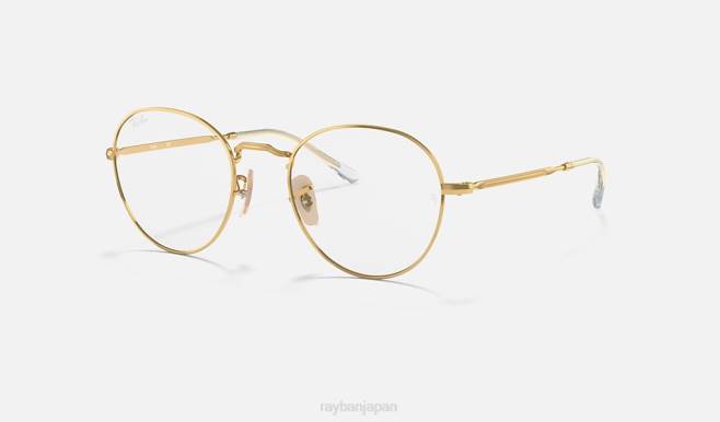 Ray-Ban 磨かれた金 男性 ラウンドメタルオプティクスii 眼鏡 44RX1794