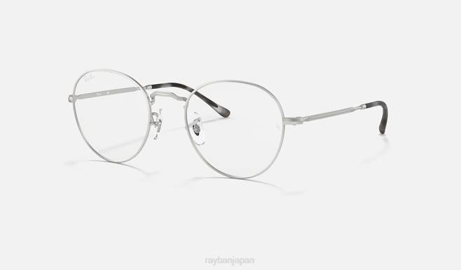 Ray-Ban マットシルバー 男性 ラウンドメタルオプティクスii 眼鏡 44RX1799