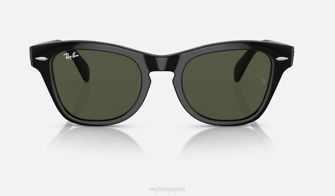 Ray-Ban ポリッシュブラック/グリーン 男性 rb0707s サングラス 44RX409