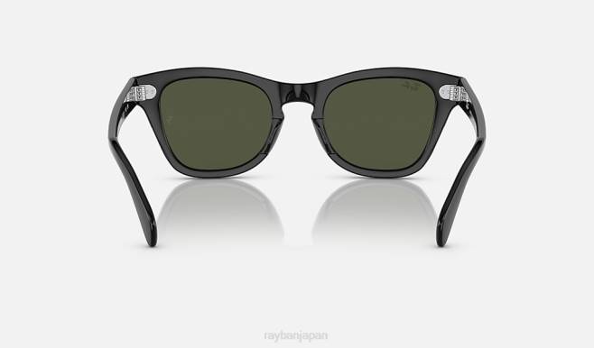 Ray-Ban ポリッシュブラック/グリーン 男性 rb0707s サングラス 44RX409
