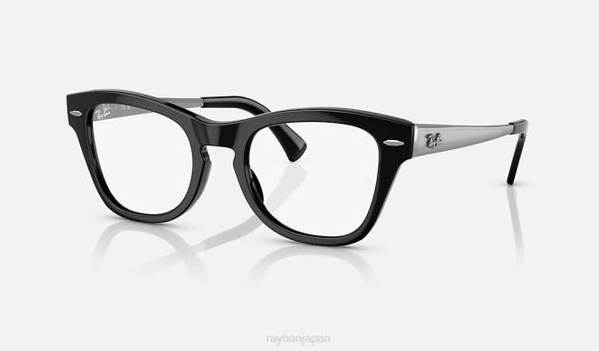 Ray-Ban ポリッシュブラック 女性 rb0707vm 光学系 眼鏡 44RX2593