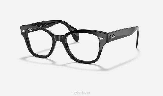 Ray-Ban ポリッシュブラック 男性 rb0880光学系 眼鏡 44RX2136