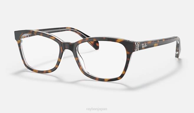 Ray-Ban 透明な磨かれたハバナ 子供たち rb1591光学系 眼鏡 44RX2697