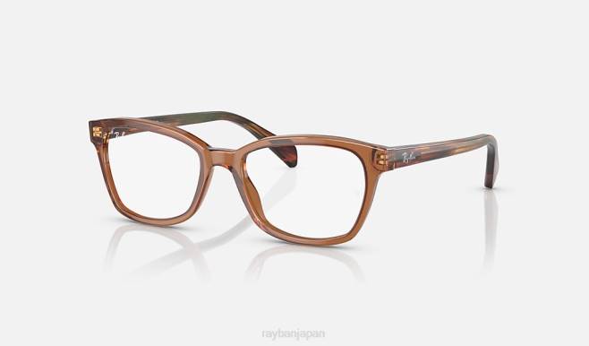 Ray-Ban 磨かれた透明な茶色 子供たち rb1591光学系 眼鏡 44RX2702