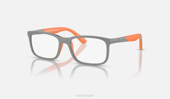 Ray-Ban オレンジ地にポリッシュグレー 子供たち rb1621 光学系 バイオベース 眼鏡 44RX2664