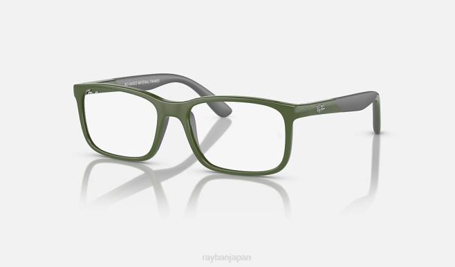 Ray-Ban グレー地にポリッシュグリーン 子供たち rb1621 光学系 バイオベース 眼鏡 44RX2666