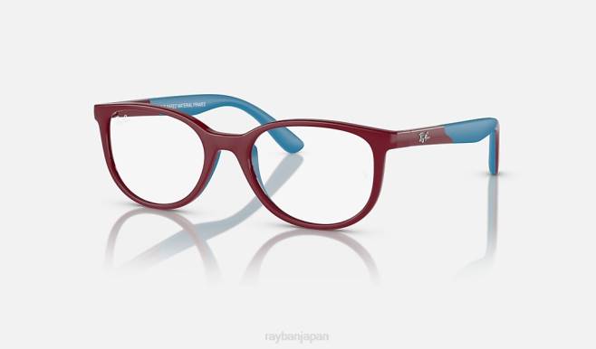 Ray-Ban 青地に洗練されたボルドー 子供たち rb1622 光学系 バイオベース 眼鏡 44RX2668
