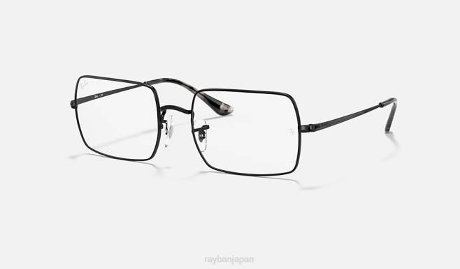 Ray-Ban ポリッシュブラック 男性 rb1969v 長方形 眼鏡 44RX2364