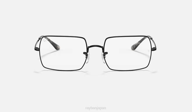 Ray-Ban ポリッシュブラック 男性 rb1969v 長方形 眼鏡 44RX2364