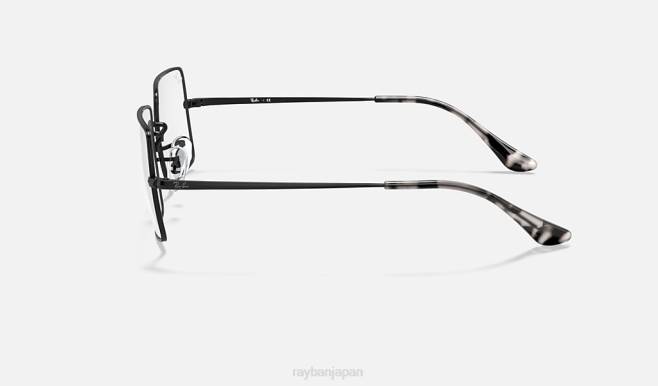 Ray-Ban ポリッシュブラック 男性 rb1969v 長方形 眼鏡 44RX2364