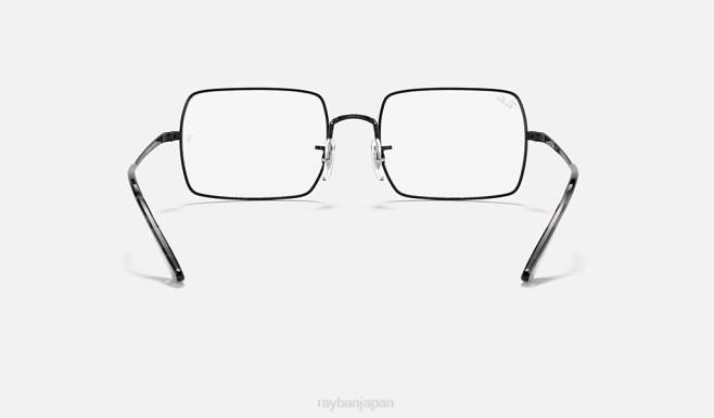 Ray-Ban ポリッシュブラック 男性 rb1969v 長方形 眼鏡 44RX2364