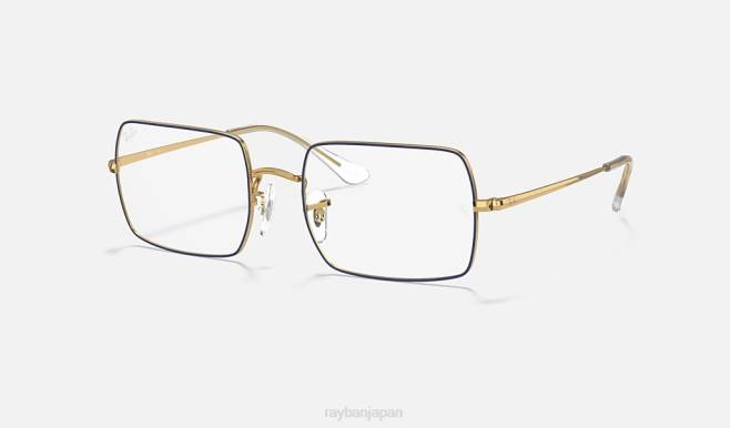 Ray-Ban ポリッシュブルー 男性 rb1969v 長方形 眼鏡 44RX2365