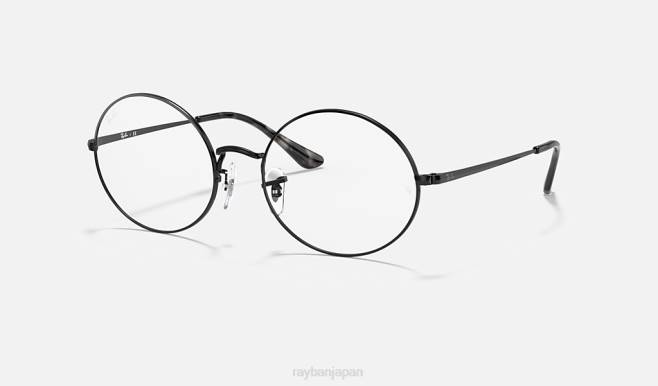Ray-Ban ポリッシュブラック 男性 rb1970v オーバル 眼鏡 44RX2367