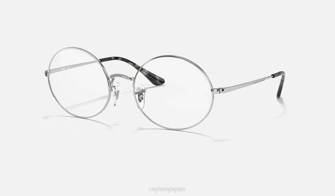 Ray-Ban 磨かれた銀 男性 rb1970v オーバル 眼鏡 44RX2369