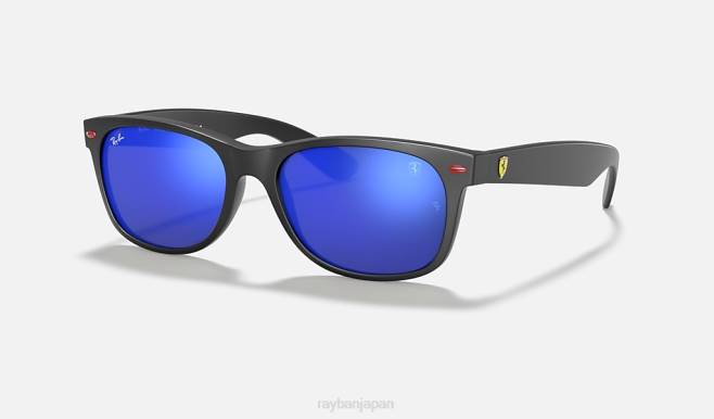 Ray-Ban マットブラック/ブルー 男性 rb2132m スクーデリア フェラーリ コレクション サングラス 44RX1000
