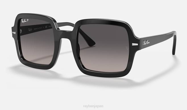 Ray-Ban ポリッシュブラック/グレー 女性 rb2188 サングラス 44RX1577