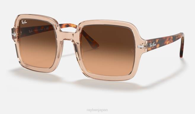 Ray-Ban ポリッシュドトランスペアレントブラウン/ブラウン 女性 rb2188 サングラス 44RX1578