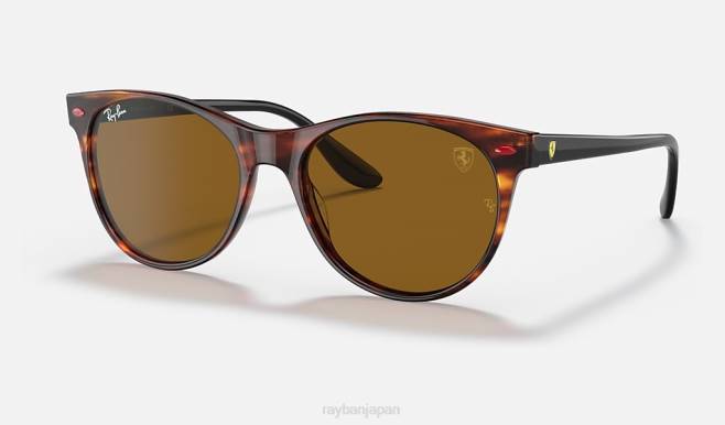 Ray-Ban ポリッシュドハバナ/ブラウン 男性 rb2202mスクーデリアフェラーリコレクション サングラス 44RX1355