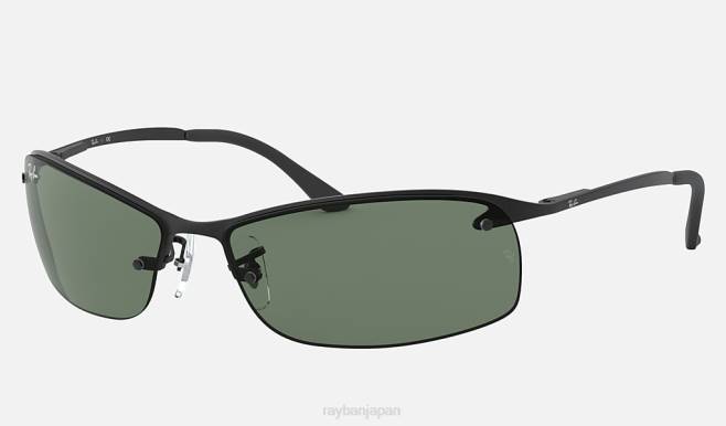 Ray-Ban マットブラック/グリーン 男性 rb3183 サングラス 44RX674