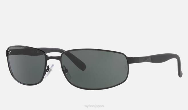 Ray-Ban マットブラック/クリスタルグリーン 男性 rb3254 サングラス 44RX1475