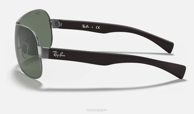 Ray-Ban ポリッシュガンメタル/グリーン 男性 rb3471 サングラス 44RX800
