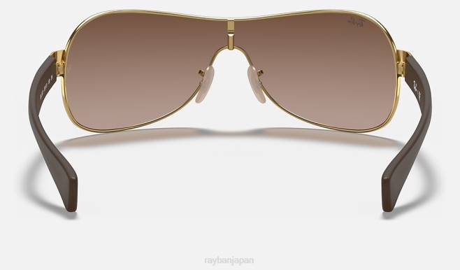 Ray-Ban ポリッシュゴールド/ブラウン 男性 rb3471 サングラス 44RX802