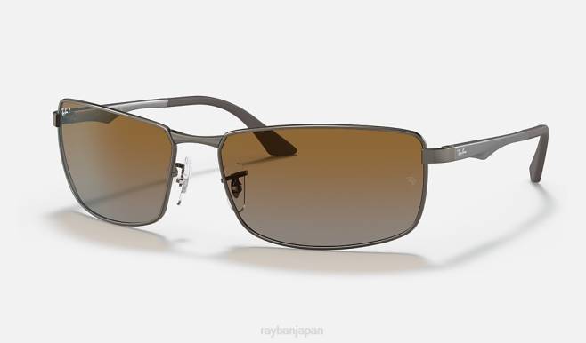 Ray-Ban マットガンメタル/ブラウン 男性 rb3498 サングラス 44RX713