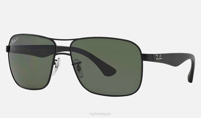 Ray-Ban マットブラック/グリーン 男性 rb3516 サングラス 44RX508