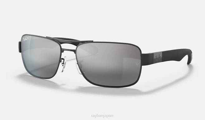Ray-Ban マットブラック/シルバー 男性 rb3522 サングラス 44RX1055