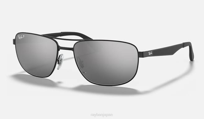 Ray-Ban マットブラック/シルバー 男性 rb3528 サングラス 44RX970