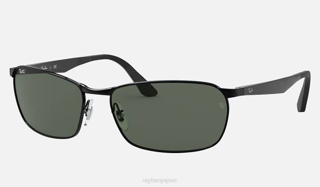 Ray-Ban ポリッシュブラック/グリーン 男性 rb3534 サングラス 44RX1034
