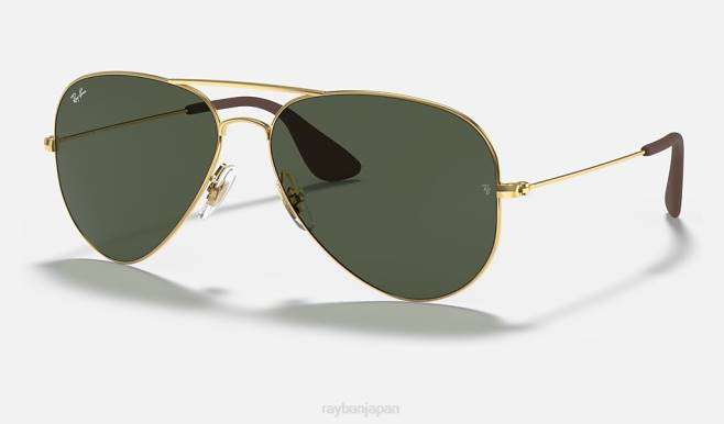 Ray-Ban ポリッシュゴールド/グリーン 男性 rb3558 サングラス 44RX543
