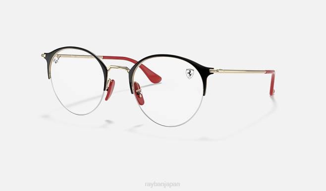 Ray-Ban ゴールドにポリッシュブラック 男性 rb3578vm スクーデリア フェラーリ コレクション サングラス 44RX2421