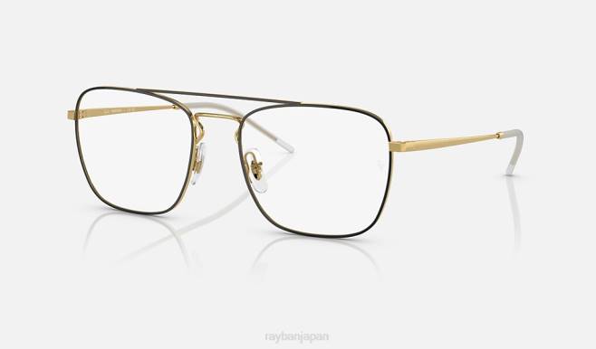 Ray-Ban ゴールド/クリア/ブルーにポリッシュブラック 男性 rb3588 トランジション サングラス 44RX1246