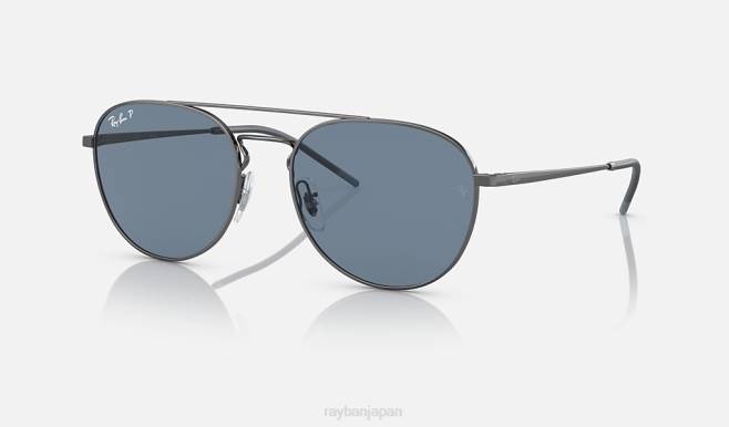 Ray-Ban ポリッシュガンメタル/ブルー 男性 rb3589 サングラス 44RX797