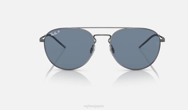 Ray-Ban ポリッシュガンメタル/ブルー 男性 rb3589 サングラス 44RX797