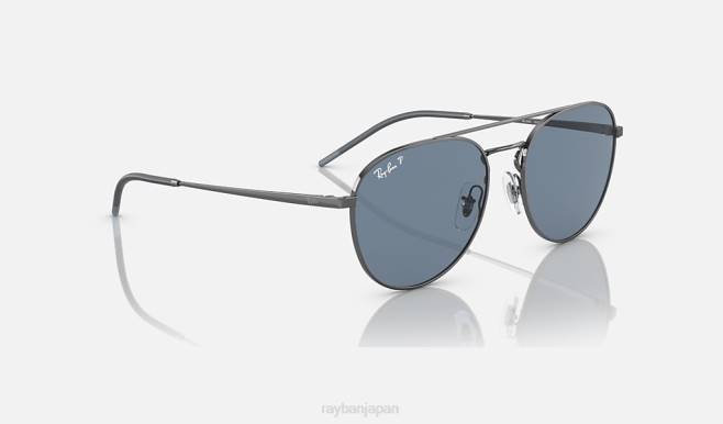 Ray-Ban ポリッシュガンメタル/ブルー 男性 rb3589 サングラス 44RX797