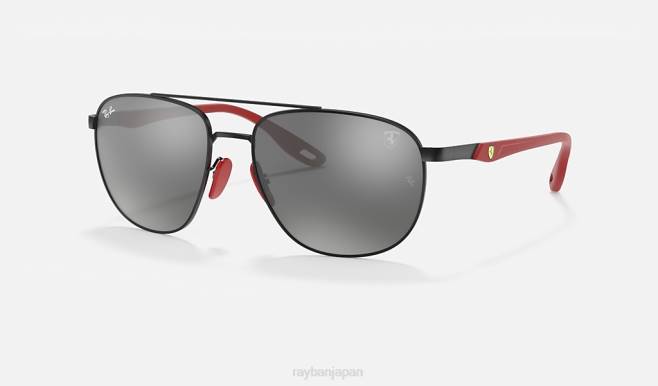 Ray-Ban マットブラック/グレー 男性 rb3659m スクーデリア フェラーリ コレクション サングラス 44RX1123
