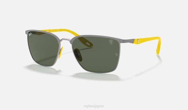 Ray-Ban マットガンメタル/グリーン 男性 rb3673m スクーデリア フェラーリ コレクション サングラス 44RX916