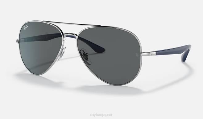Ray-Ban ポリッシュシルバー/ダークグレー 男性 rb3675 サングラス 44RX1285