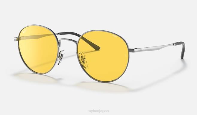 Ray-Ban ポリッシュガンメタル/イエローフォトクロミック 男性 rb3681進化 サングラス 44RX1324
