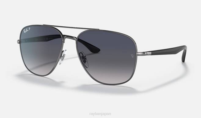 Ray-Ban ポリッシュガンメタル/ブルー/グレー 男性 rb3683 サングラス 44RX1310