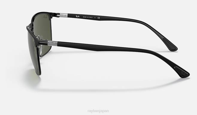 Ray-Ban マットブラック/グリーン 男性 rb3686 サングラス 44RX1416