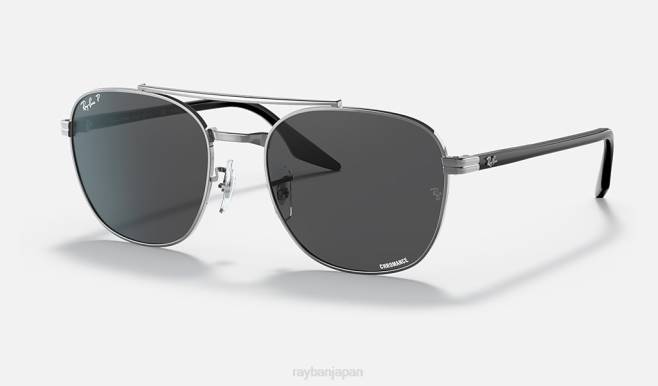 Ray-Ban ポリッシュガンメタル/ダークグレー 男性 rb3688 クロマンス サングラス 44RX1435