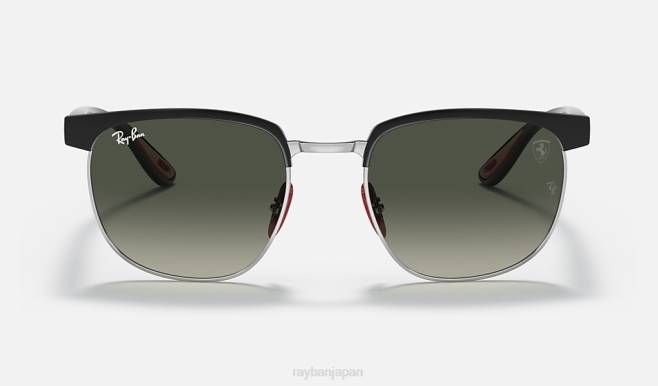 Ray-Ban シルバー/グレーにポリッシュブラック 男性 rb3698m スクーデリア フェラーリ コレクション サングラス 44RX1374