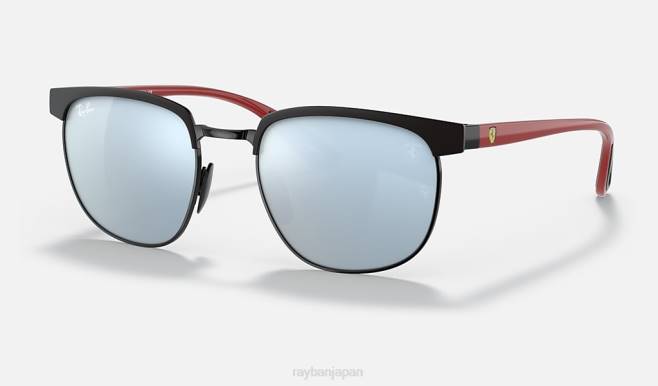 Ray-Ban マットブラック/シルバー 男性 rb3698m スクーデリア フェラーリ コレクション サングラス 44RX1375