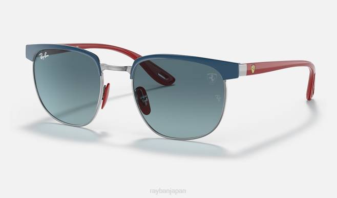 Ray-Ban ガンメタル/ブルーにポリッシュブルー 男性 rb3698m スクーデリア フェラーリ コレクション サングラス 44RX1376